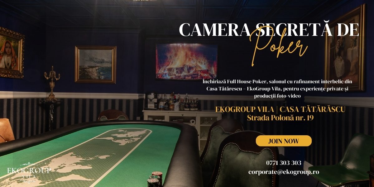 Full House Poker: O cameră secretă pentru Texas poker, disponibilă exclusiv prin rezervare privată